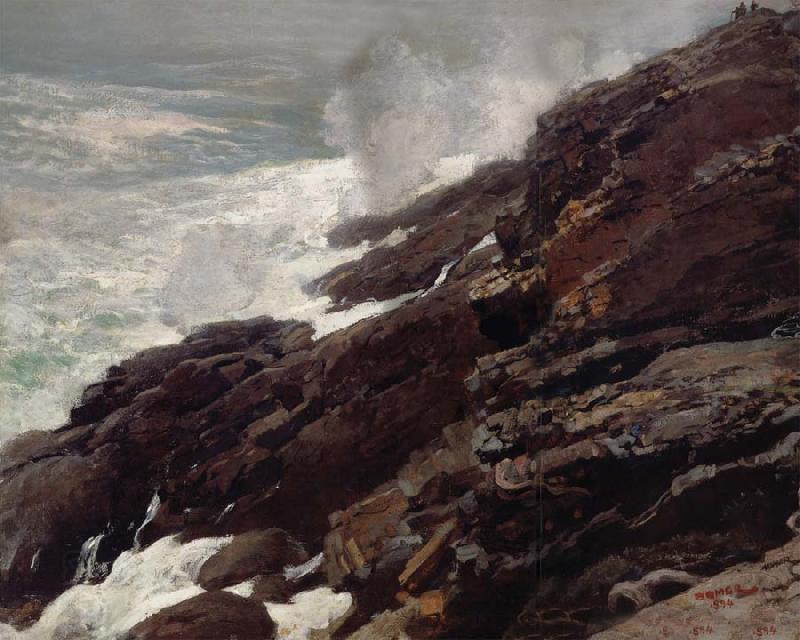 Winslow Homer High Cliff,Coast of Maine oil painting picture